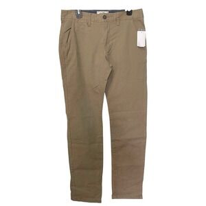 NEW Flag & Anthem 31 x 34 Dark Khaki Nashville Straight Work Pants Stretch